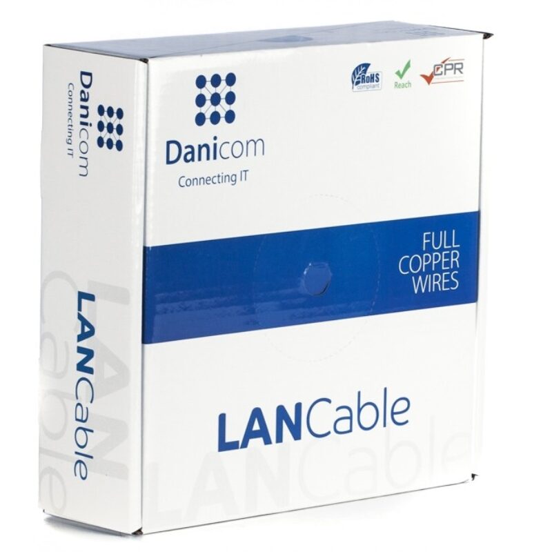 DANICOM CAT7 S/FTP 50m kabel op rol stug –  LSZH (Eca)
