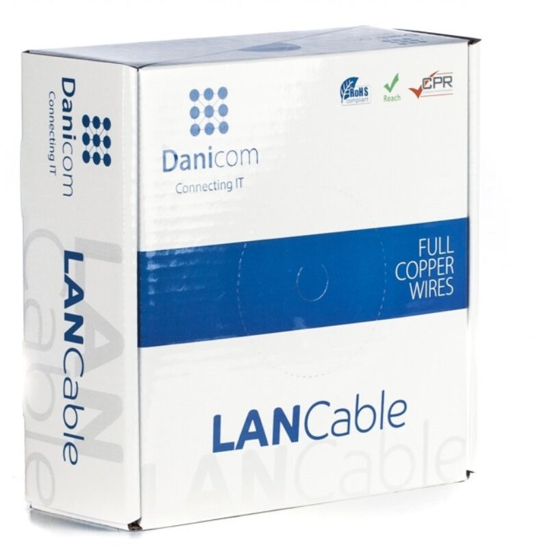 DANICOM CAT6 UTP 50m kabel op rol soepel –  PVC (Fca)