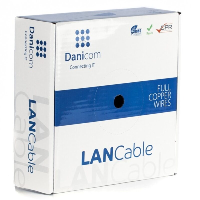 DANICOM CAT6 FTP 50m kabel op rol soepel –  PVC (Fca)