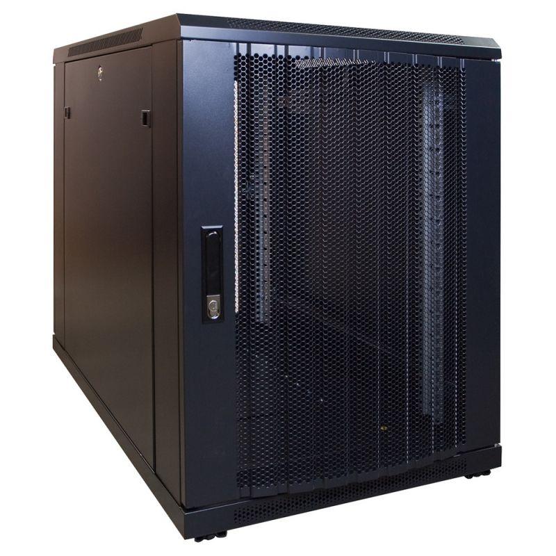 15U mini serverkast met geperforeerde deur 600x1000x769mm (BxDxH)
