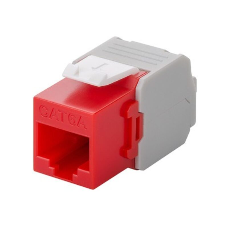 CAT6a UTP Keystone Connector – Toolless – Rood