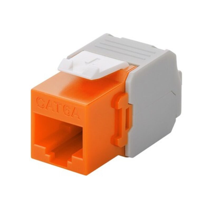 CAT6a UTP Keystone Connector – Toolless – Oranje