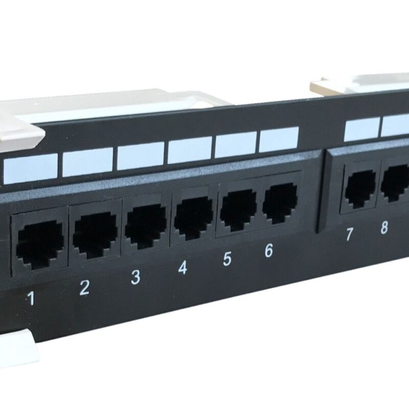 CAT6a UTP Wallmount Patchpaneel – 12 poorts