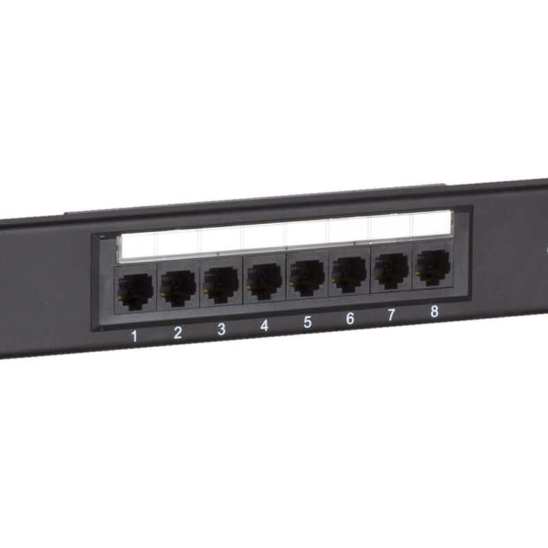 10 Inch CAT5e UTP patchpaneel – 8 poorts