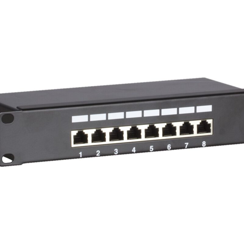 10 Inch CAT5e FTP patchpaneel – 8 poorts