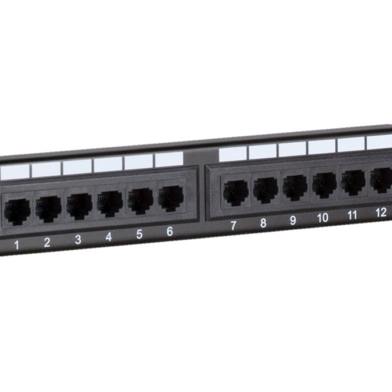 10 Inch CAT5e UTP patchpaneel – 12 poorts