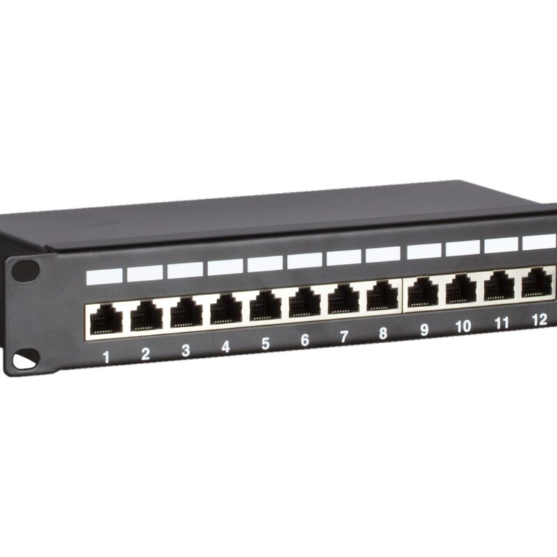 10 Inch CAT5e FTP patchpaneel – 12 poorts