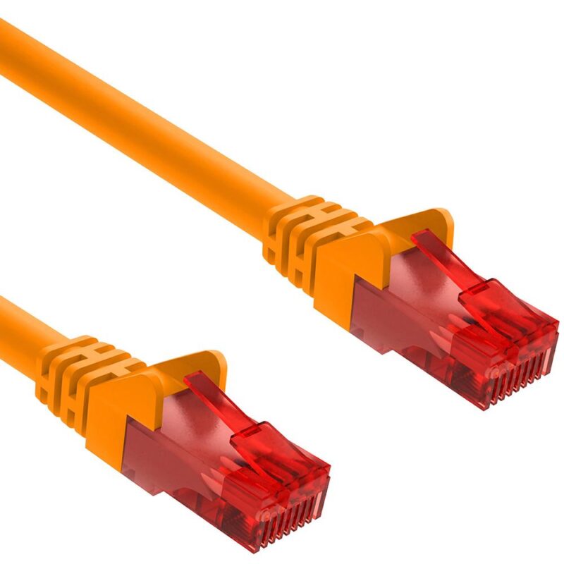 Cat 6 – U/UTP – Netwerkkabel – Patchkabel – Internetkabel – 10 Gbps – 30 meter – Oranje – Allteq