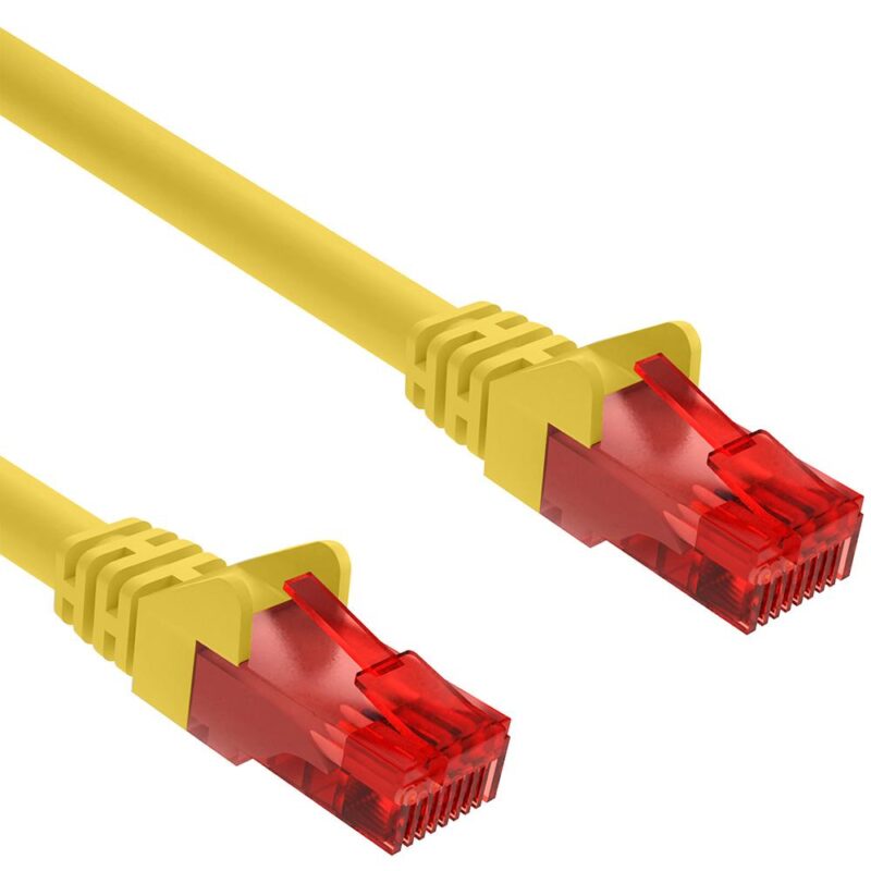 Cat 6 – U/UTP – Netwerkkabel – Patchkabel – Internetkabel – 10 Gbps – 30 meter – Geel – Allteq
