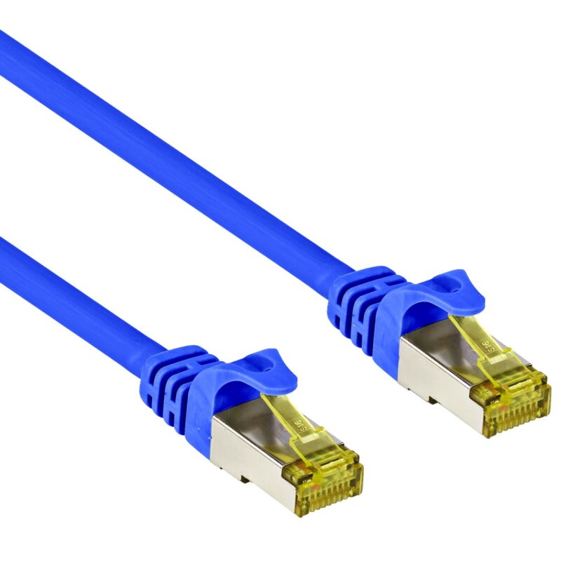 Cat 7 – S/FTP – Netwerkkabel – Patchkabel – Afgeschermd – 10 Gbps – 50 meter – Blauw – Allteq
