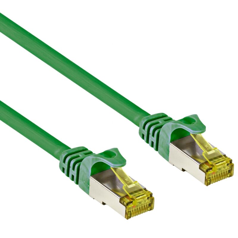 Cat 7 – S/FTP – Netwerkkabel – Patchkabel – Afgeschermd – 10 Gbps – 50 meter – Groen – Allteq