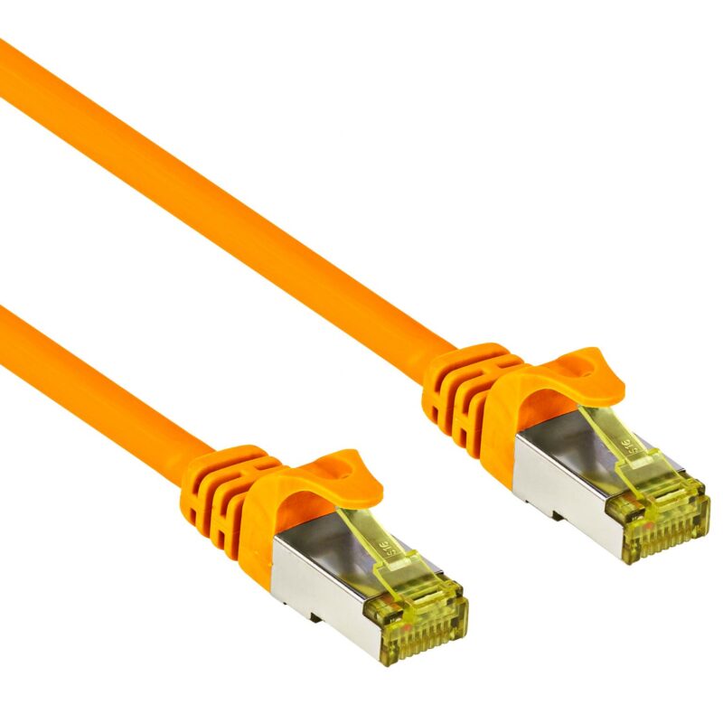 Cat 7 – S/FTP – Netwerkkabel – Patchkabel – Afgeschermd – 10 Gbps – 50 meter – Oranje – Allteq