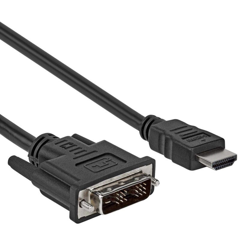 DVI-D naar HDMI kabel – 3.96 Gbps – Male to Male – 0.5 Meter – Zwart – Allteq
