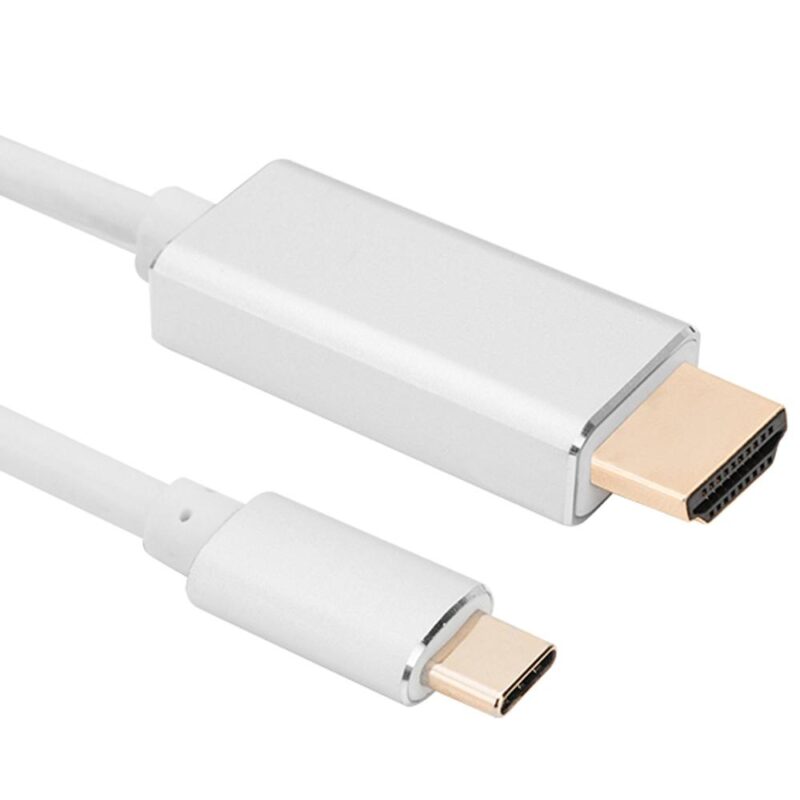 USB C naar HDMI – 4K Ultra HD – 2 meter – Wit – Allteq