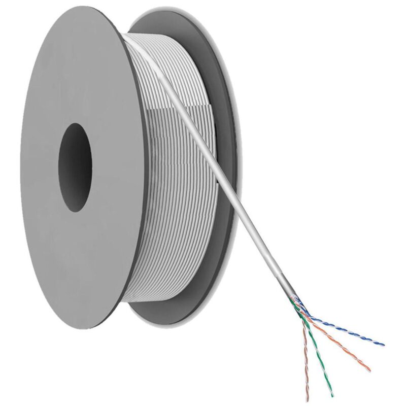 Netwerkkabel – Cat 6 – F/UTP – Flexibele kern – CCA – 6.0mm – 50 meter – PVC – Op rol – Grijs – Allteq