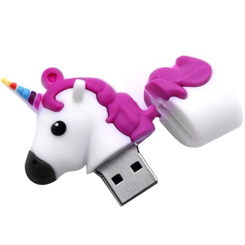USB stick – Eenhoorn – 2.0 – 64GB – Leessnelheid: 20 MB/s – Schrijfsnelheid: 8 MB/s – Allteq