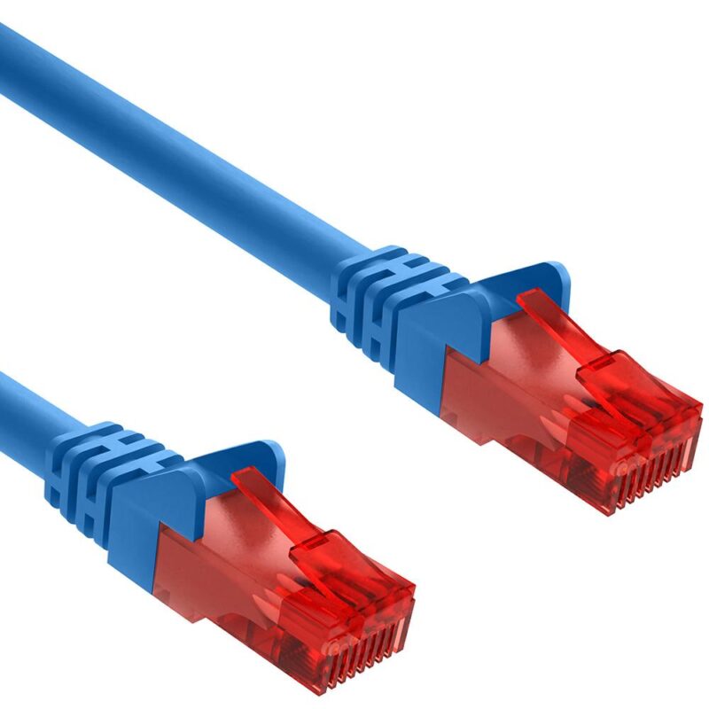 Cat 6 – U/UTP – Netwerkkabel – Patchkabel – Internetkabel – 10 Gbps – 0.5 meter – Blauw – Allteq