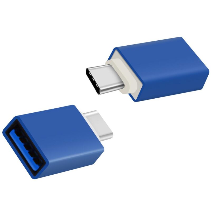 USB verloopstekker – Blauw – Allteq