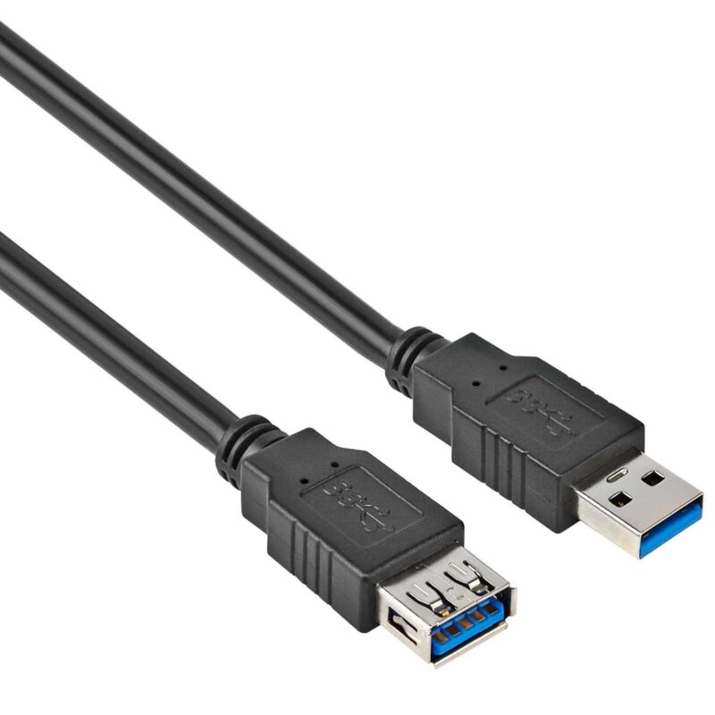 USB verlengkabel 3.0 – Zwart – 1 meter – Allteq