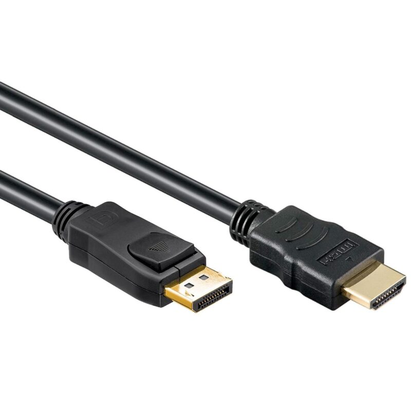 DisplayPort Naar HDMI Kabel – 2 meter – Zwart – Allteq