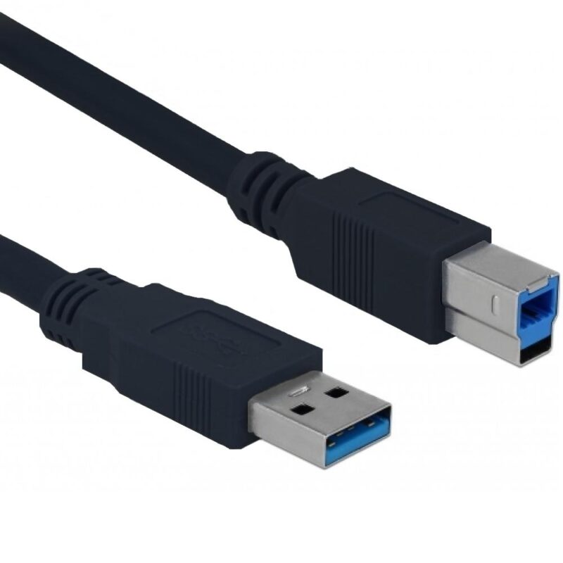 USB B Kabel 3.0 – Zwart – 3 meter – Allteq