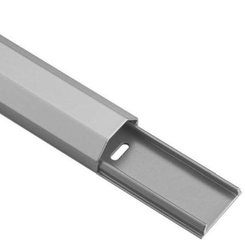Kabelgoot – Aluminium – Zilver – 3.3 x 1.8 cm – Allteq