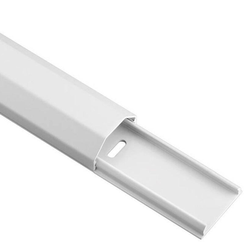 Kabelgoot – Aluminium – Wit – 3.3 x 1.8 cm – Allteq
