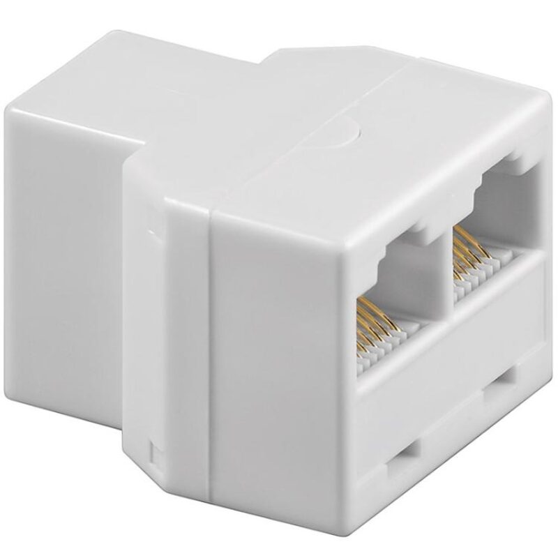 RJ45 splitter – ISDN splitter – Geschikt voor UTP / RJ45 / ISDN – Wit – Allteq
