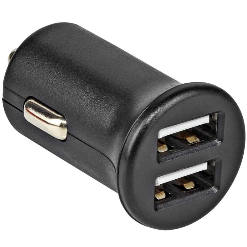 USB autolader – USB A – 2.100 mA – Zwart – Allteq