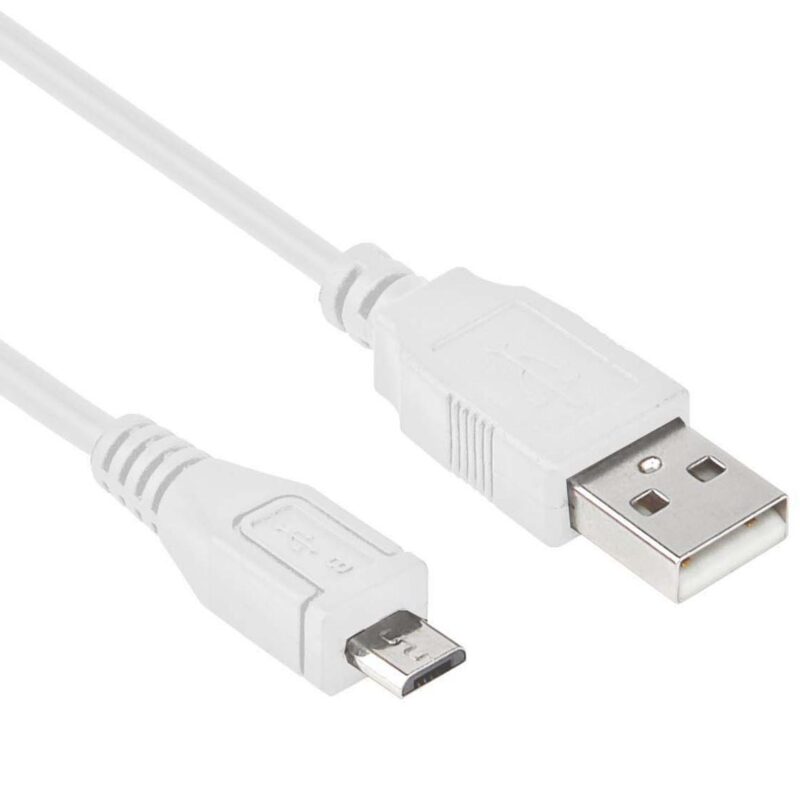 USB Micro Kabel 2.0 – Wit – 2 meter – Allteq