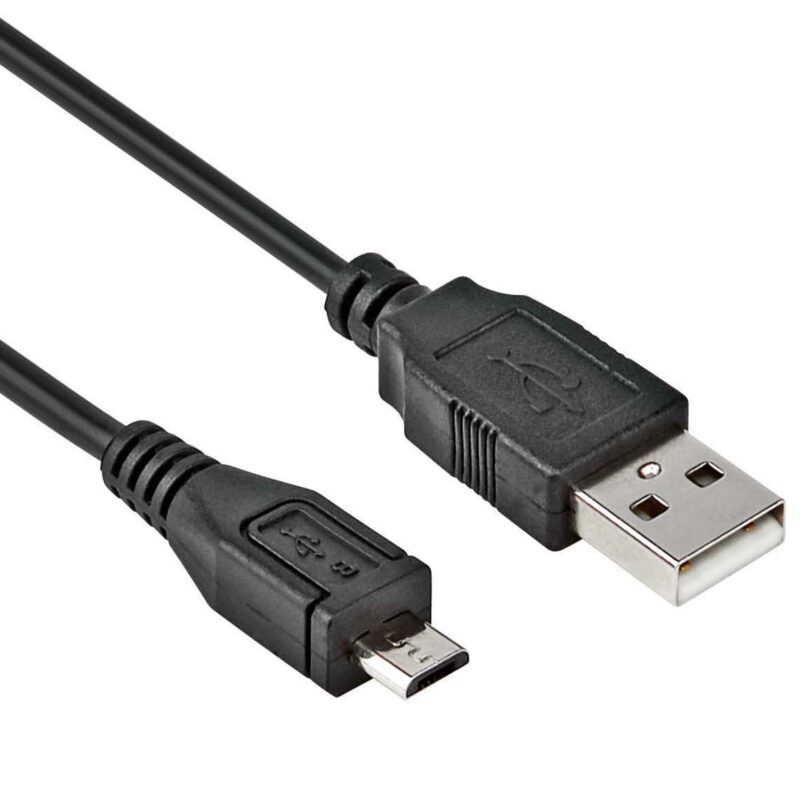 Micro USB kabel – USB A naar Micro USB – Zwart – 0.15 meter – Allteq