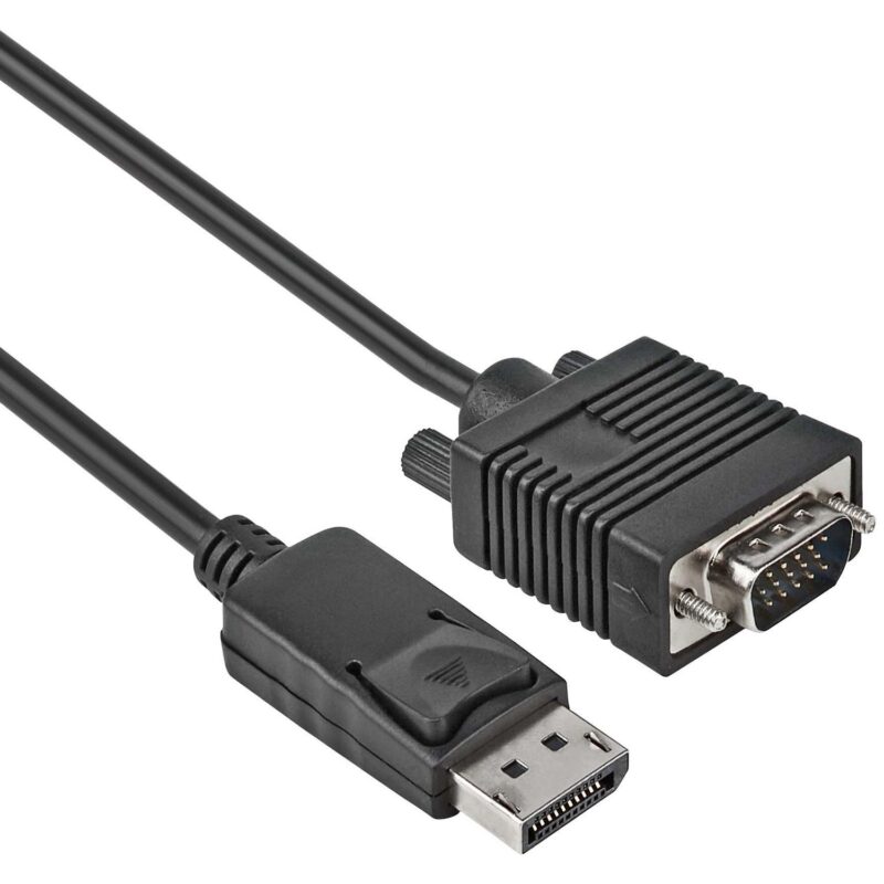 DisplayPort naar VGA kabel – 1920 x 1080 – 1 meter – Zwart – Allteq