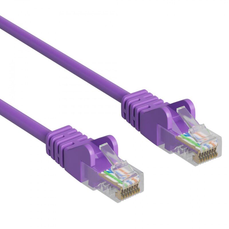 Cat 5e – U/UTP – Netwerkkabel – Patchkabel – Internetkabel – 1 Gbps – 10 meter – Paars – Allteq
