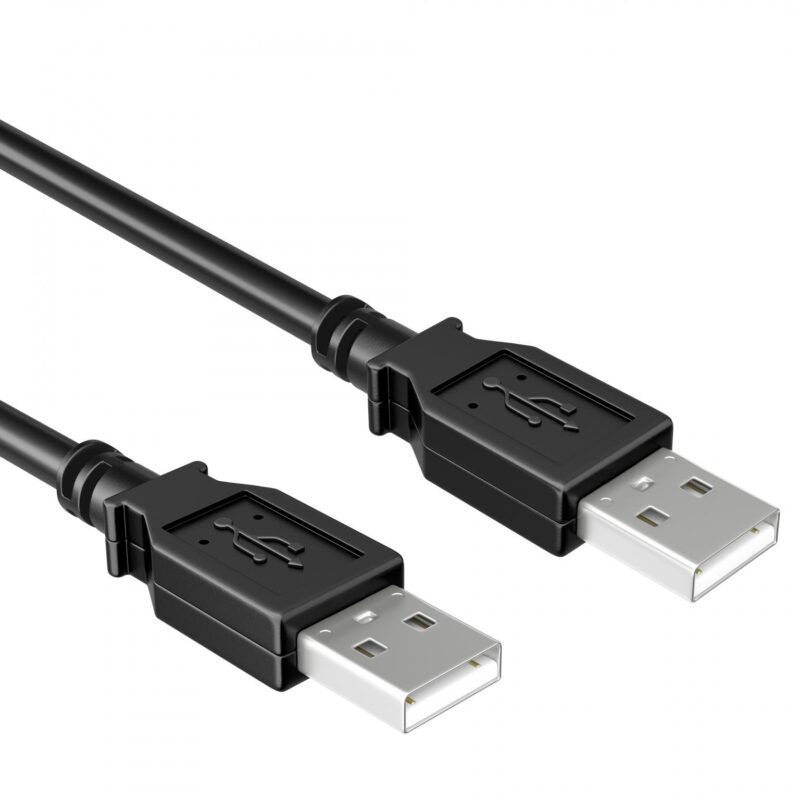 USB A kabel – USB 2.0 Kabel – USB A Male naar USB A male- 1.8 meter – Zwart – Allteq