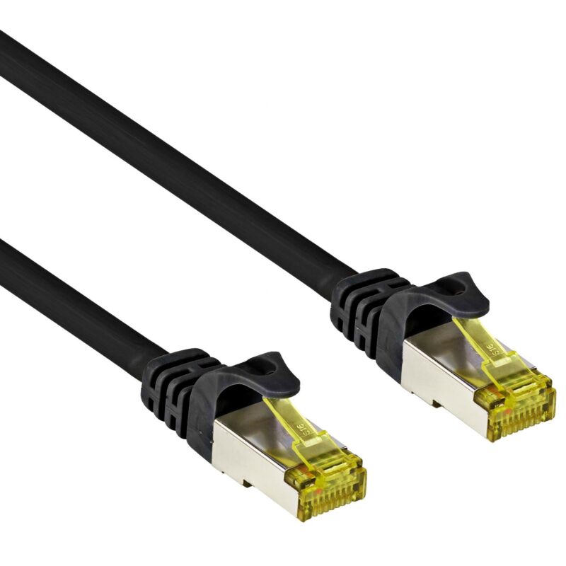 Cat 7 – S/FTP – Netwerkkabel – Patchkabel – Afgeschermd – 10 Gbps – 25 meter – Zwart – Allteq
