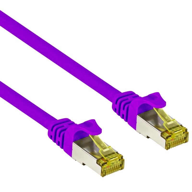 Cat 7 – S/FTP – Netwerkkabel – Internetkabel – Afgeschermd – 10 Gbps – 2 meter – Paars – Allteq