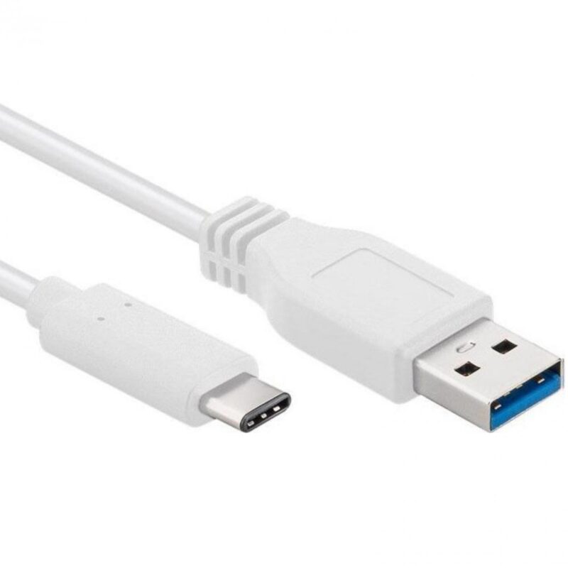 USB C kabel – 3.1 gen 1 – 5 Gb/s overdrachtssnelheid – Wit – 1 meter – Allteq