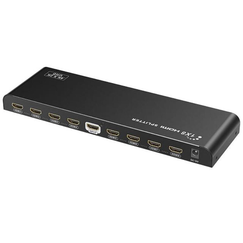 Allteq – HDMI splitter – 8 poorts – Zwart