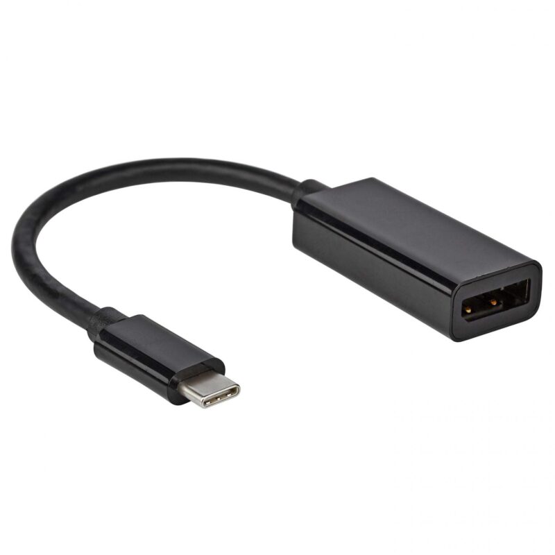 USB C naar DisplayPort kabel – 4K Ultra HD – 0.2 meter – Zwart – Allteq