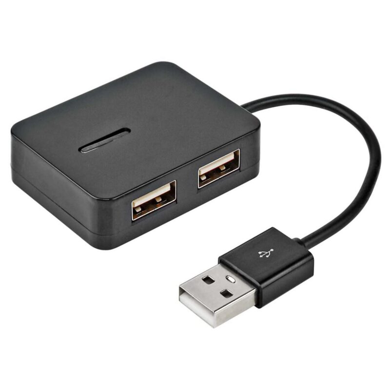 USB hub – 2.0 – Busgevoed – Zwart – Allteq