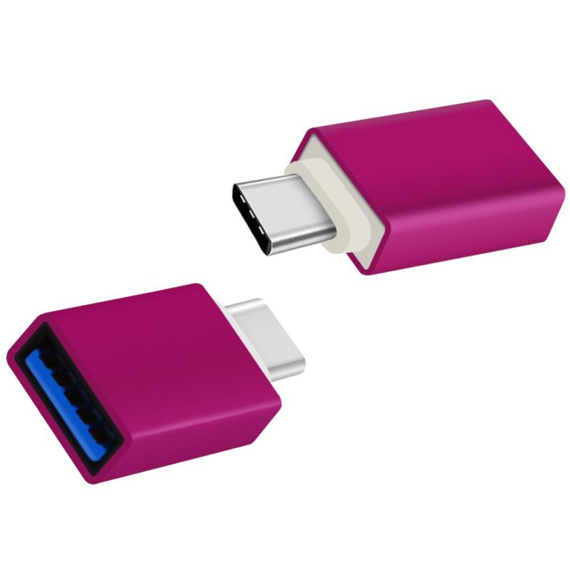 USB C adapter- C naar A – Roze – Allteq
