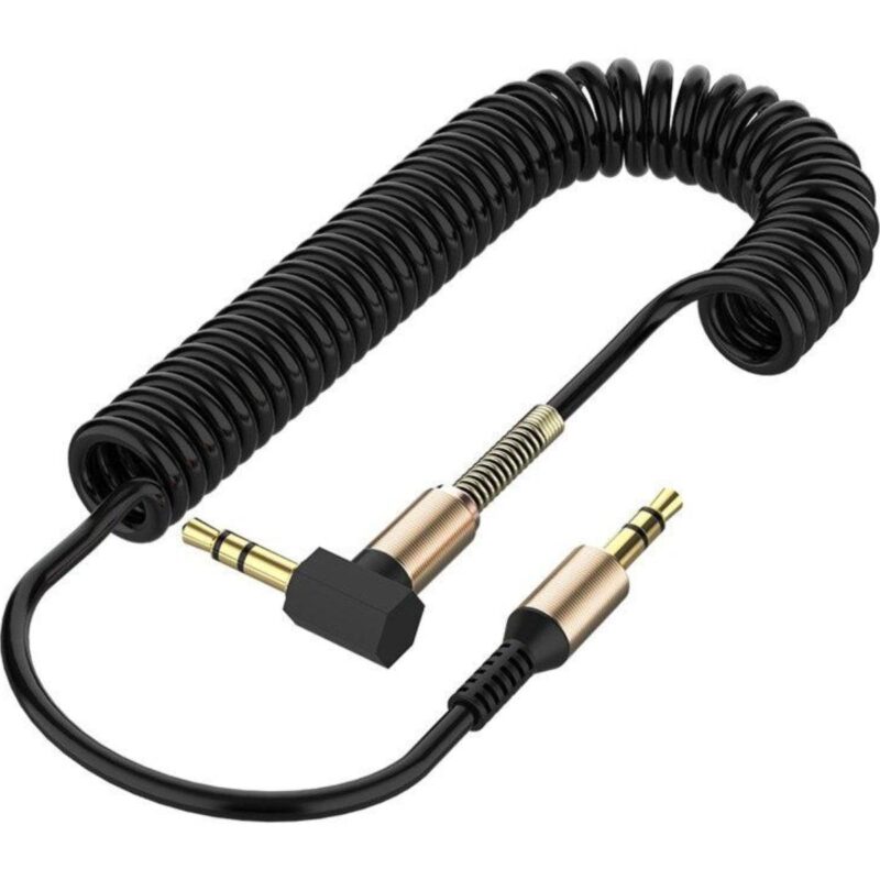Stereo Audio Jack Kabel 3.5 mm | Haaks | AUX Kabel Gold Plated | Male to Male | Jack To Jack | Universeel | Auto – Telefoon – Samsung – Apple iPhone – iPod – iPad | Zwart | 1,8 meter | Allteq