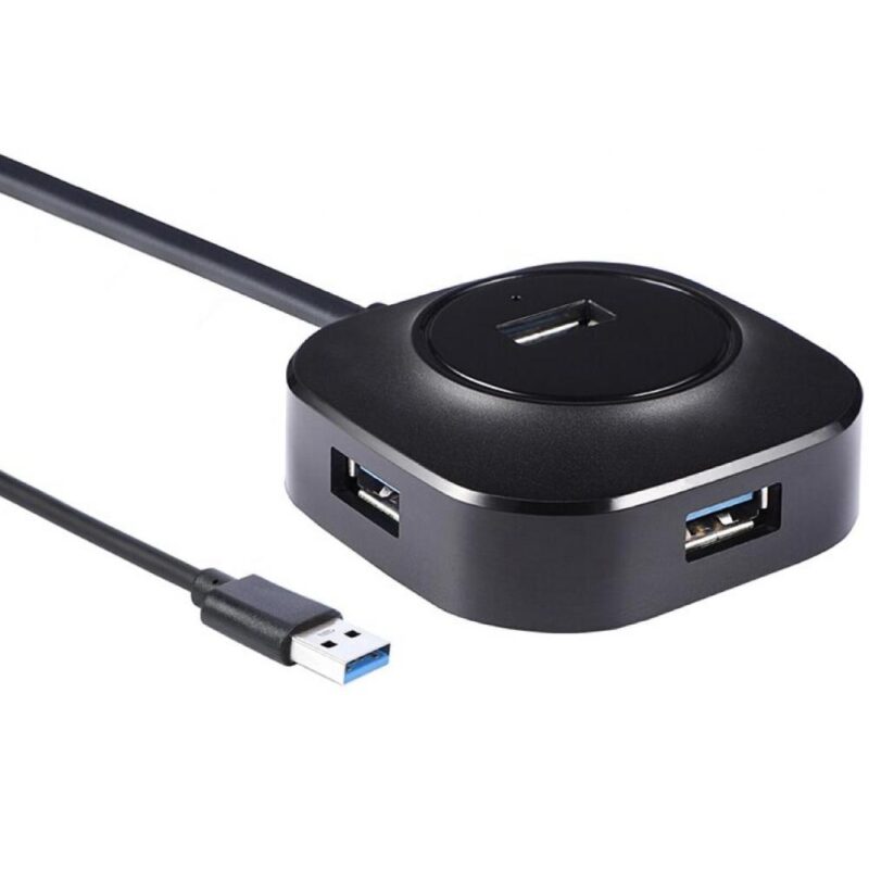 USB hub – 3.0 – SuperSpeed – Busgevoed – USB A – Zwart – 1 meter – Allteq