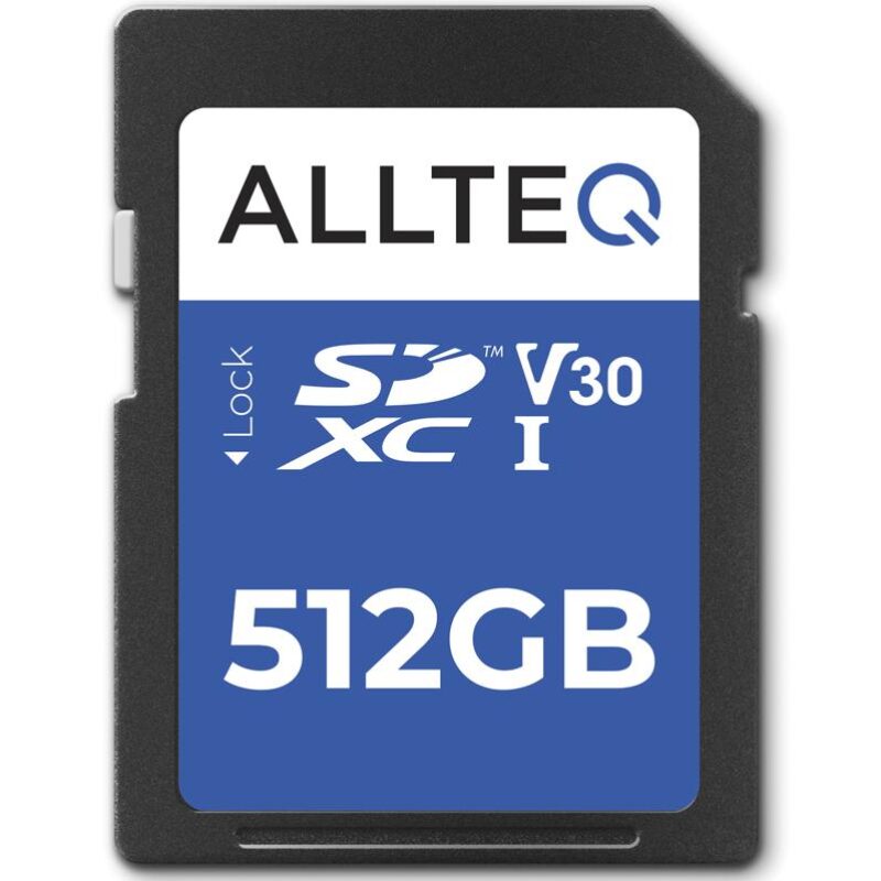 SD Kaart 512 GB – Geheugenkaart – SDXC – U3 – UHS-I – V30 – Allteq
