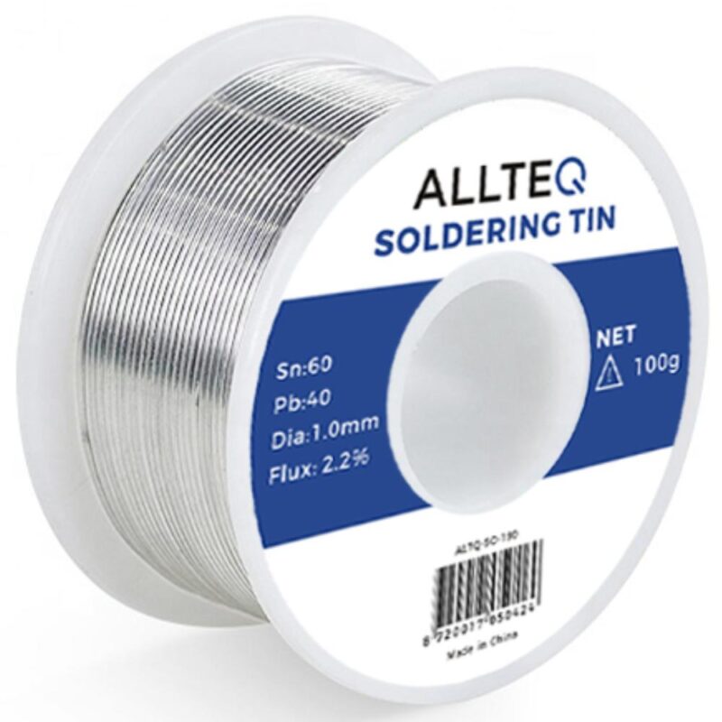 Soldeertin – Ø 1 mm – 100 gram – 60/40 – 2,2% Flux – Allteq