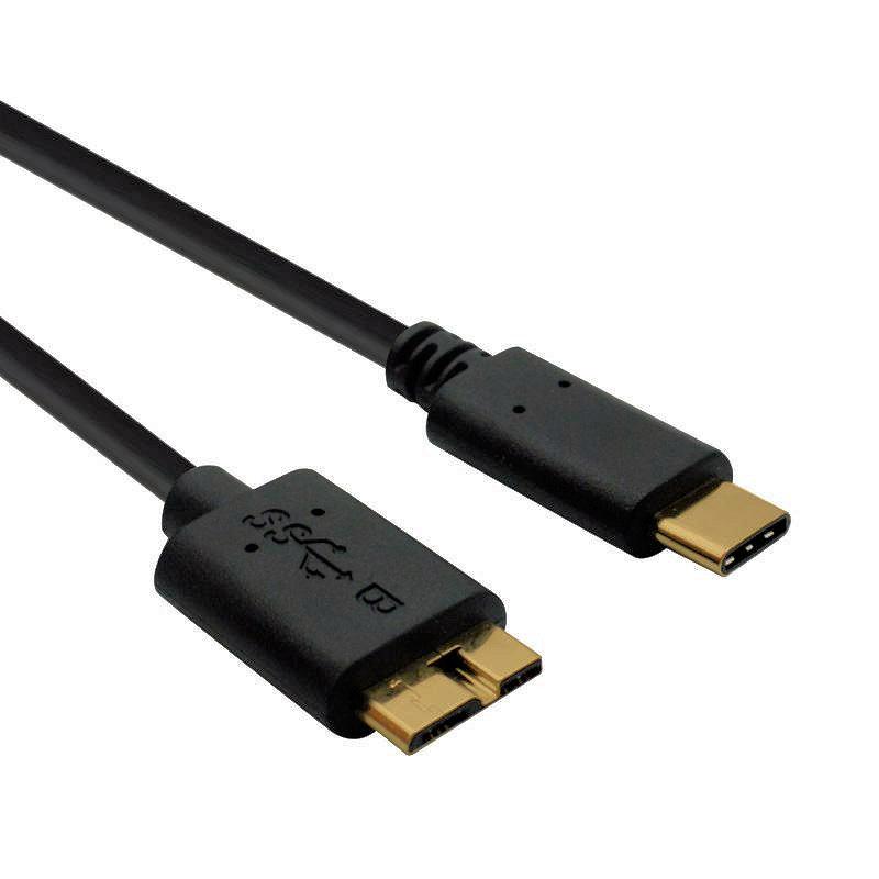 USB C naar micro B kabel – Harde schijf kabel – USB 3.1 – Zwart – 1 meter – Allteq