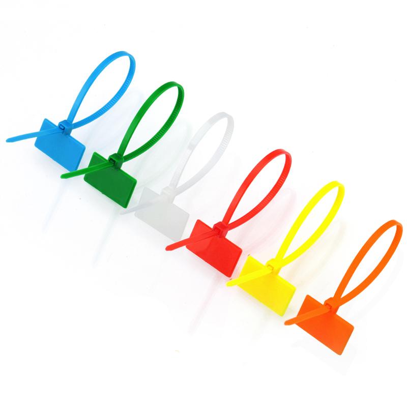 Kabelbinder set – 100 stuks – Multicolor – Label – Allteq