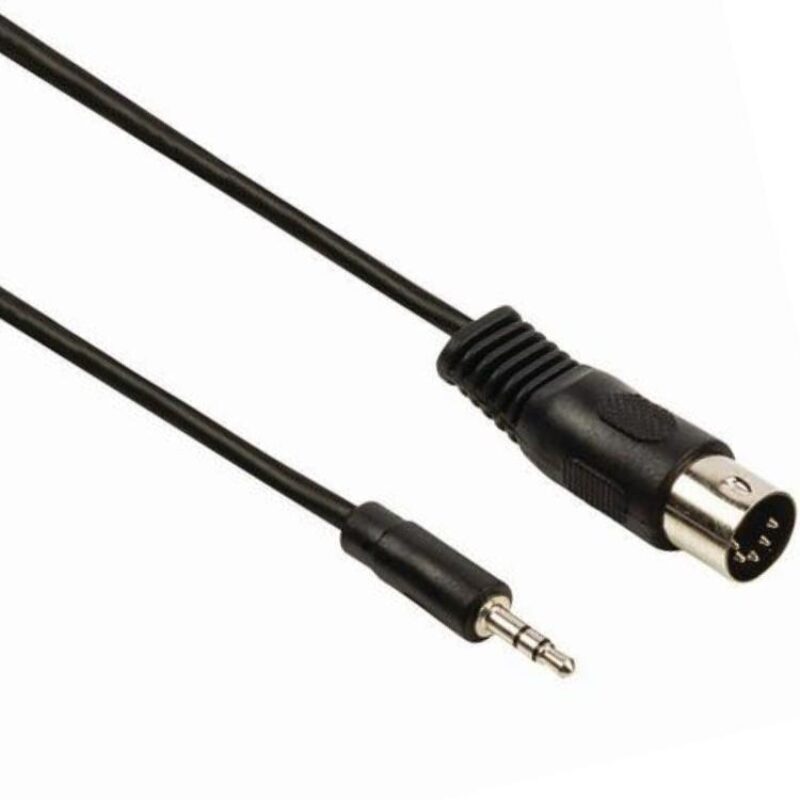DIN naar Jack kabel – 5-polig – 3.5 mm – 1 meter – Zwart – Allteq