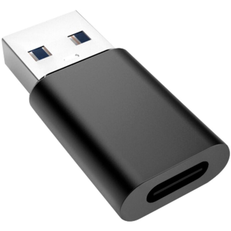 USB A naar C adapter – USB 3.1 gen 1 – Aluminium – Zwart – Allteq