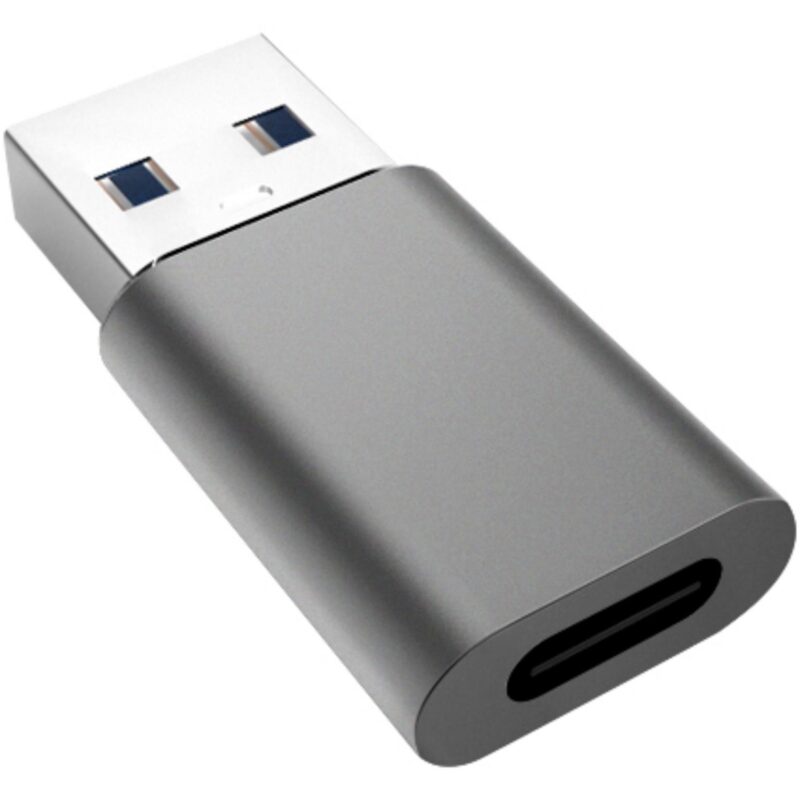 USB A naar C adapter – USB 3.1 gen 1 – Aluminium – Grijs – Allteq